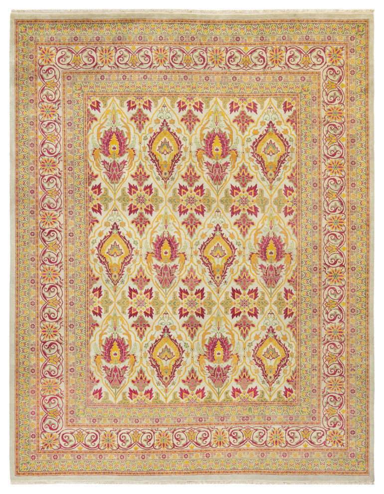 Phoenix, One-of-a-Kind Hand-Knotted Area Rug Ivory, 8'0"x10'1"