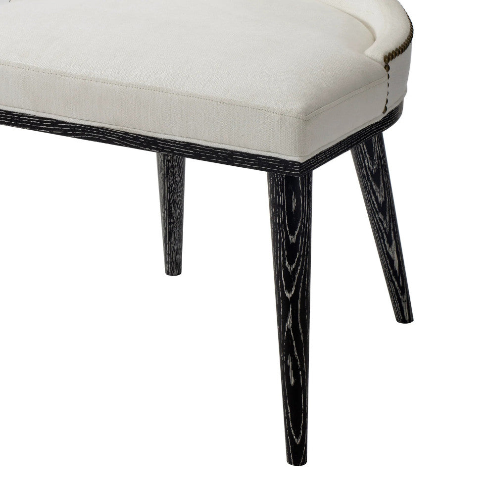 Sonder Living Oscar Dining Chair | Upholstered back / Mezula Oyster