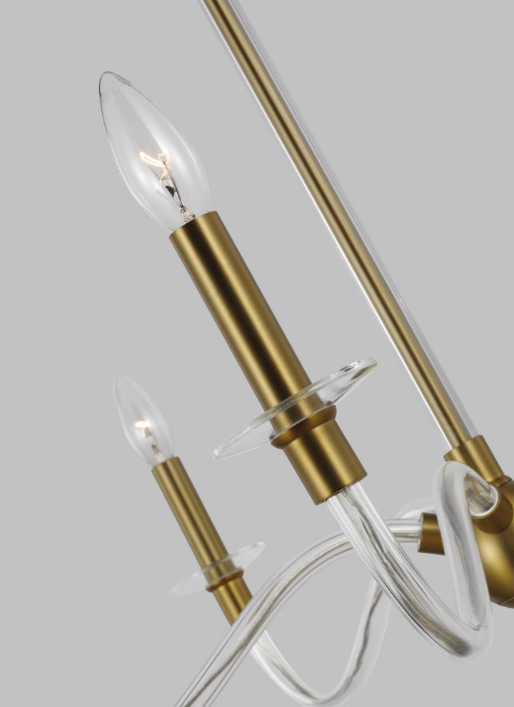 Hanover Medium Chandelier, Burnished Brass