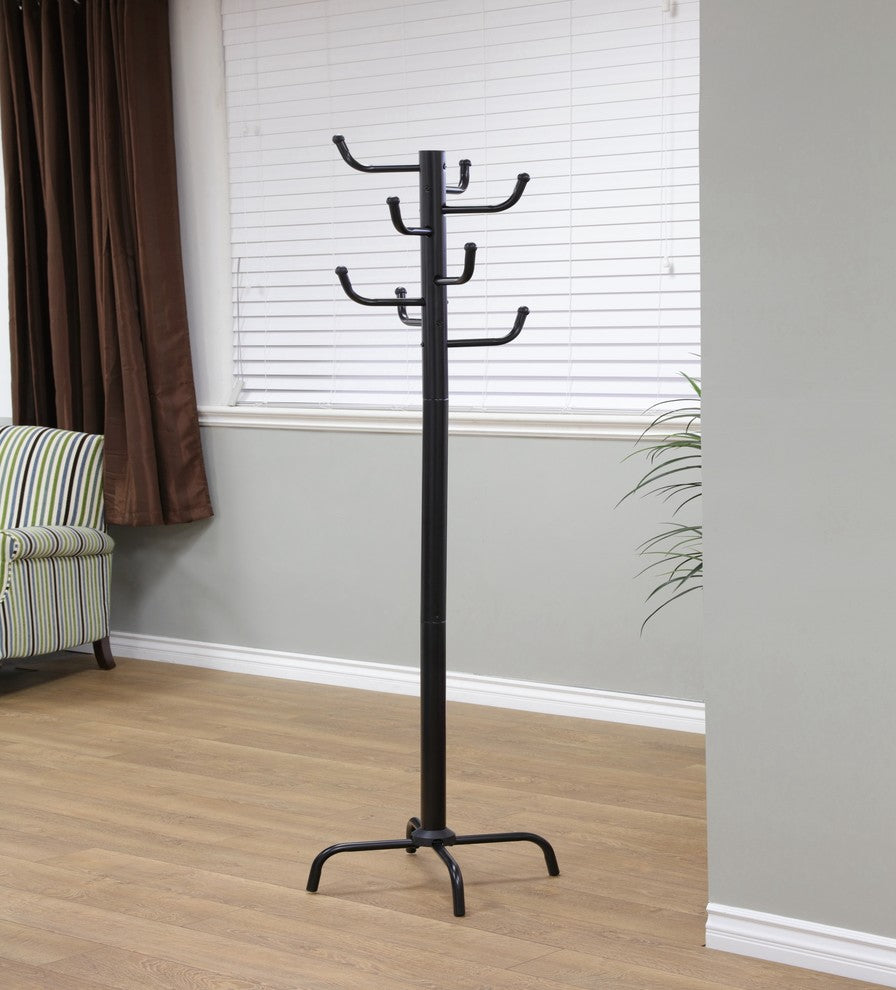 Eight Hook Metal Coat Rack