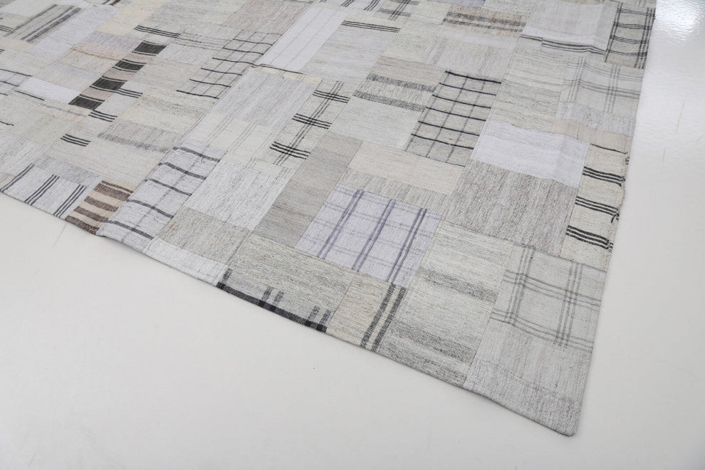 Rug N Carpet - Handmade Oriental 9' 9'' x 13' 2'' Unique Patchwork Kilim Rug