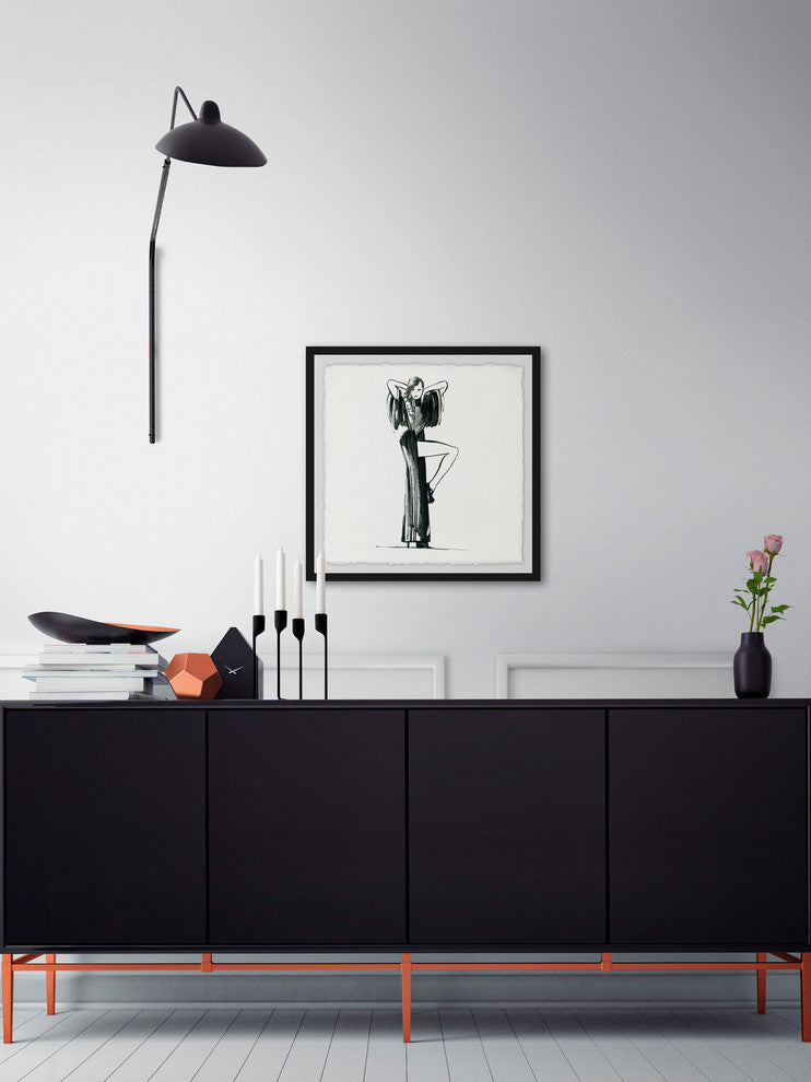 "Tango Chic" Framed Painting Print, 12"x12"