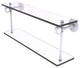 Clearview 22" Two Tiered Glass Shelf, Matte White