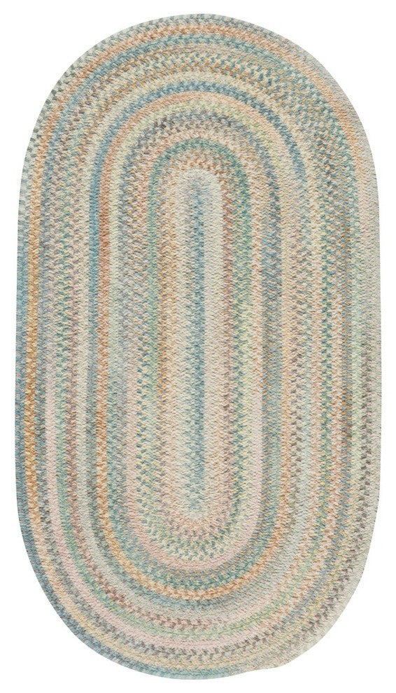 Alliance Oval Braided Rug, Moonstone, 7'x9'