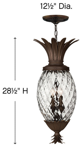 Hinkley Plantation Large Hanging Lantern, Copper Bronze