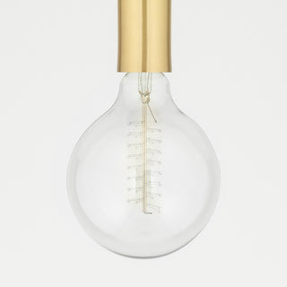 Karin 1-Light Extra Large Pendant, Aged Brass Finish, Clear Glass