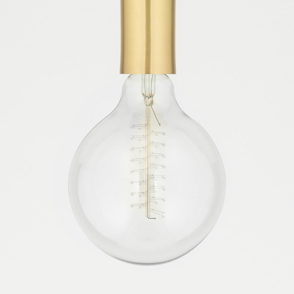 Karin 1-Light Extra Large Pendant, Aged Brass Finish, Clear Glass
