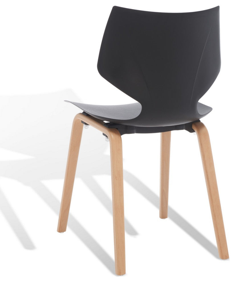 Safavieh Couture Darnel Molded Plastic Dining Chair, Black/Natural