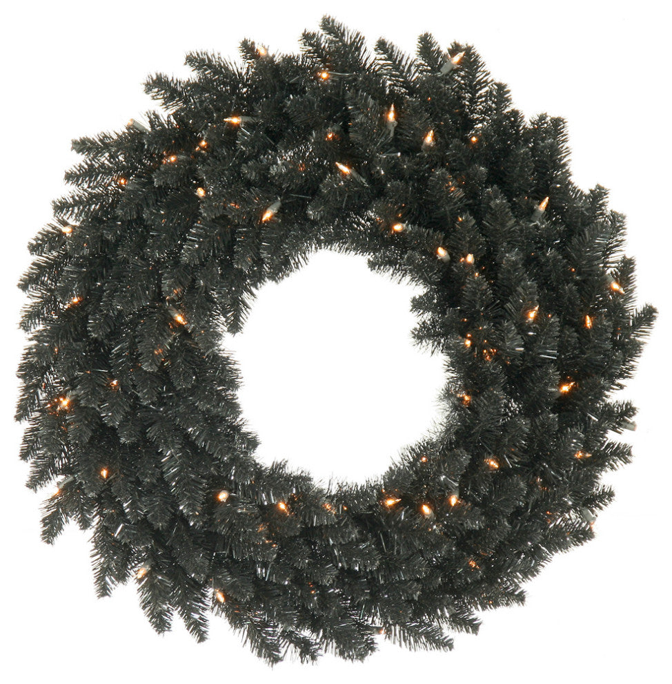 24" Black Fir Wreath 210T