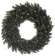 24" Black Fir Wreath 210T