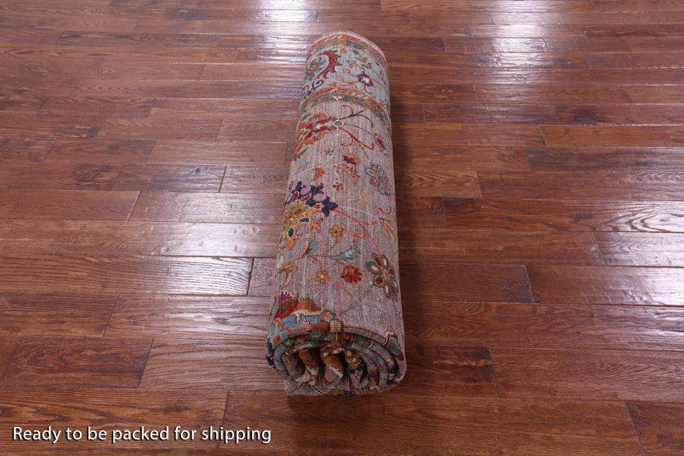 8' 1" X 9' 10" Hand-Knotted Persian Tabriz Wool Rug Q9796