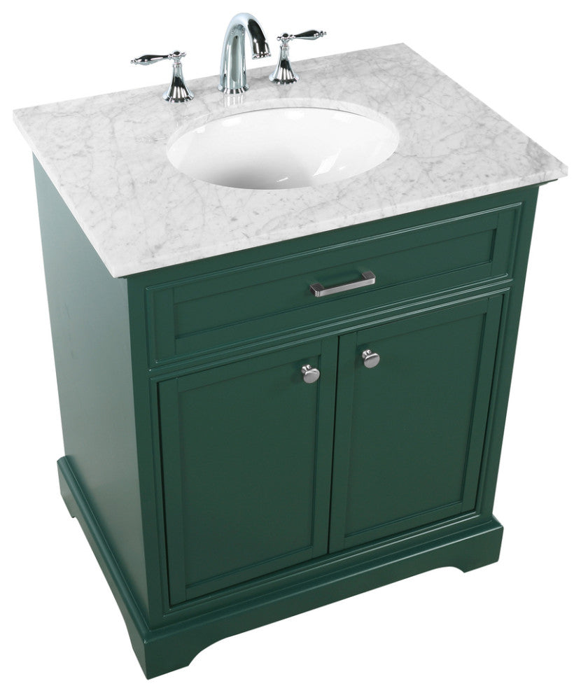Amber Single Bathroom Vanity, Blue, Green, 30"