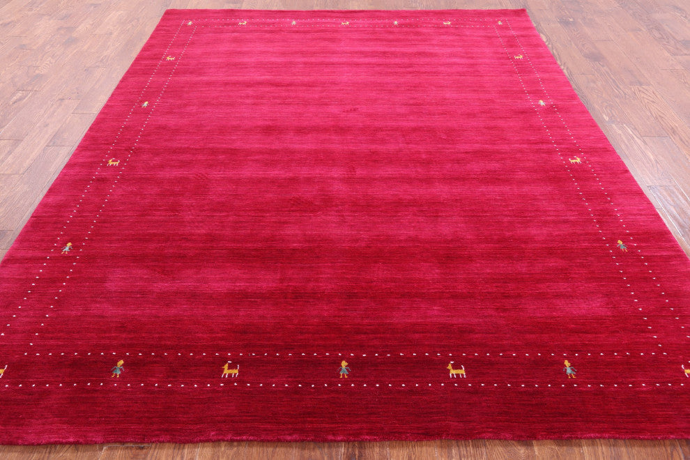 Hand Knotted Wool Persian Gabbeh Rug 8' 0" X 10' 0" - Q15219