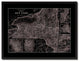 New York Vintage Vivid Sepia Map Canvas, 28"x37"