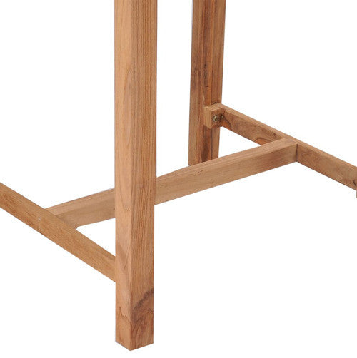 vidaXL Patio Bar Table Outdoor Counter Pub Table for Garden Yard Solid Wood Teak