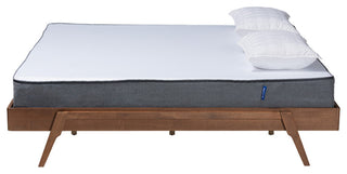 Sarita Ash Walnut Finished Wood King Size Bed Frame