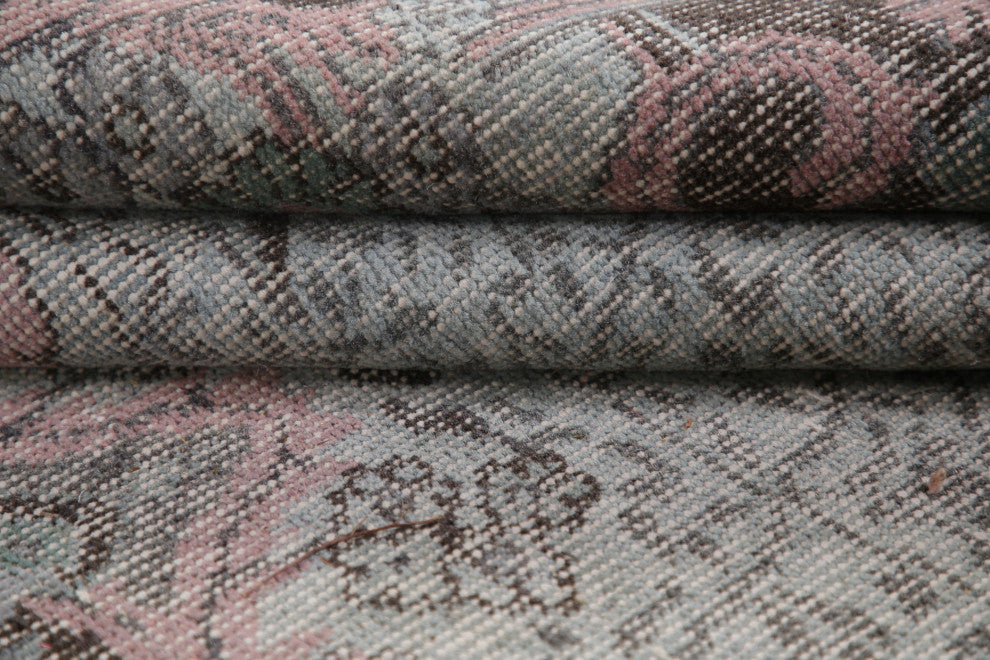 Consigned, Antique Traditional Handmade Turkish Overdyed Area Rug, Gray, 6x10