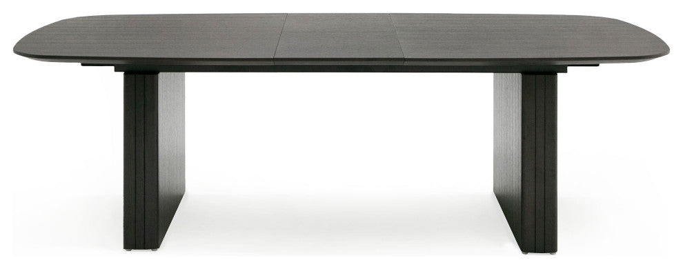 Modrest Calhoun Modern Smoked Oak Extendable Dining Table