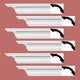 Cornice White Urethane Bridgeport Simple Design 6 Pieces Totaling 564" Length