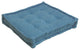 25" Square Corded Floor Pillow With Button Tufts, Teal
