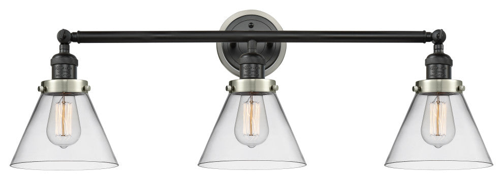 INNOVATIONS 205BK-BPSN-HRSN-G42 3-Light Bath Vanity Light Matte Black