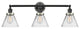 INNOVATIONS 205BK-BPSN-HRSN-G42 3-Light Bath Vanity Light Matte Black
