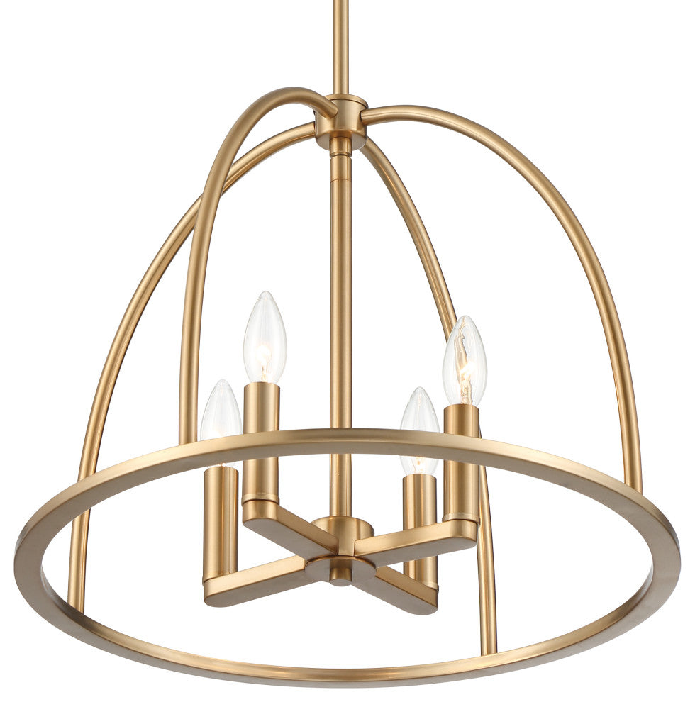 Abbott 4-Light Vibrant Gold Chandelier