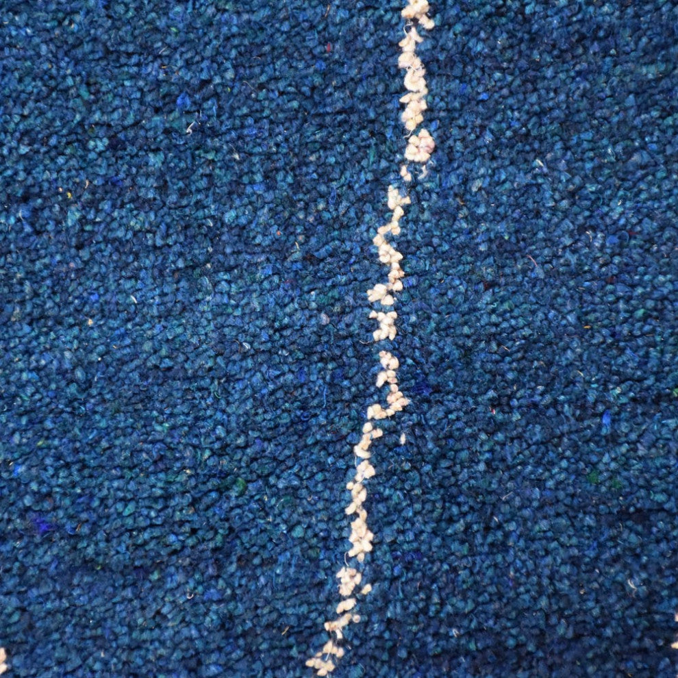 HAND KNOTTED LOOM SILK ECO-FRIENDLY RUGS-5'x8',Rectangle,Blue White,Contemporary