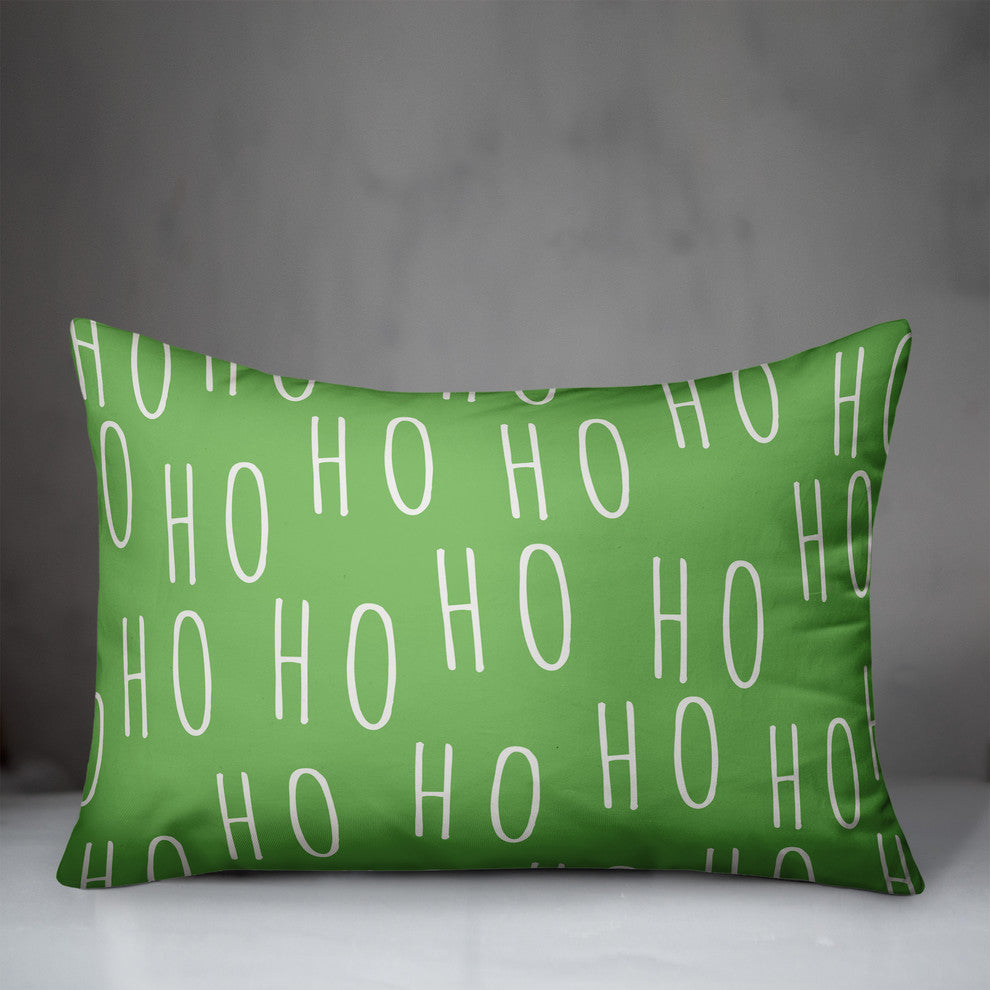 Ho Ho Ho pattern 14"x20" Throw Pillow