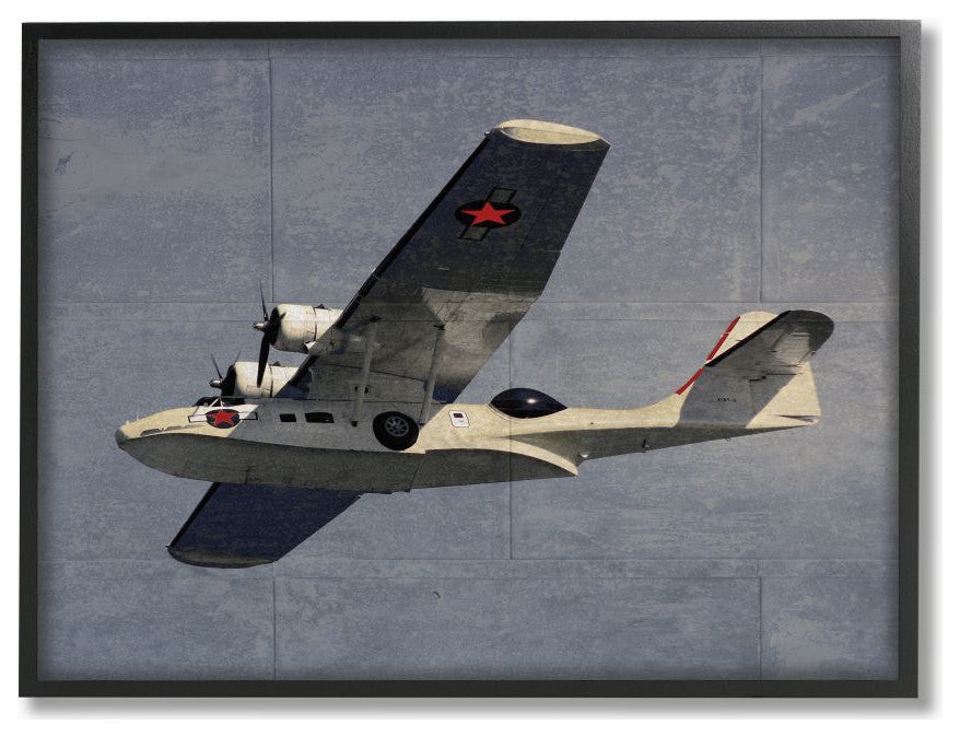 Kids Military Plane Vehicle Blue Design, 16"x20"