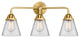 Small Cone Bath Vanity Light, Satin Gold, Clear, Clear