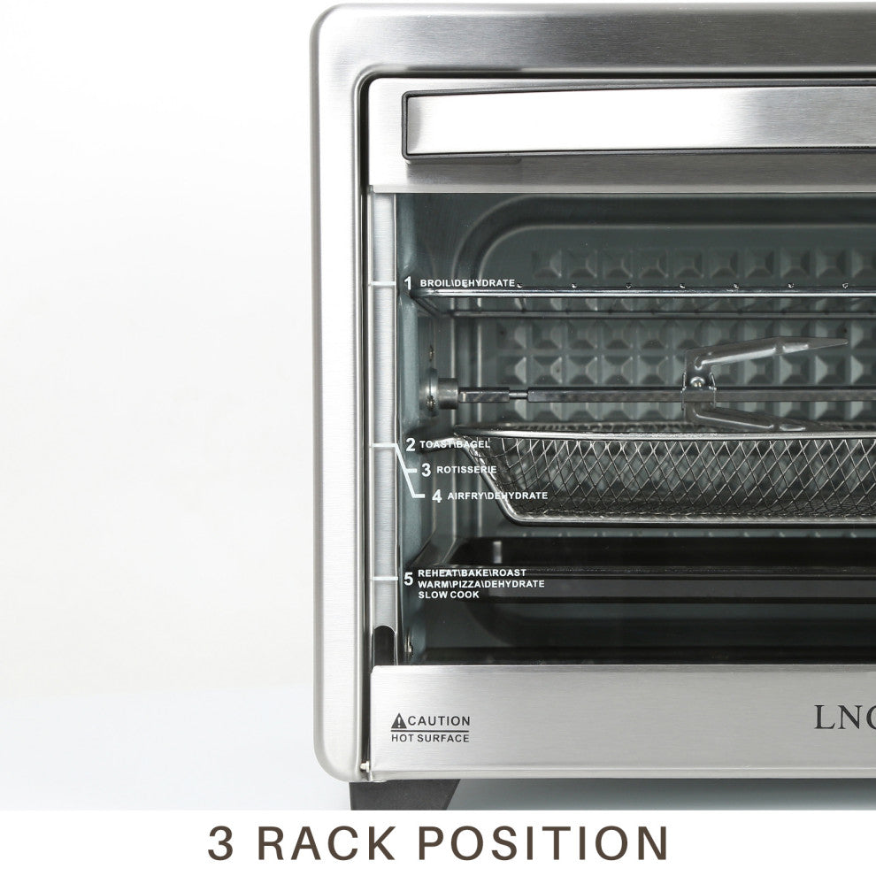 LNC Magic-Large Capacity 34 QT Digital French Door Air Fryer Toaster Oven