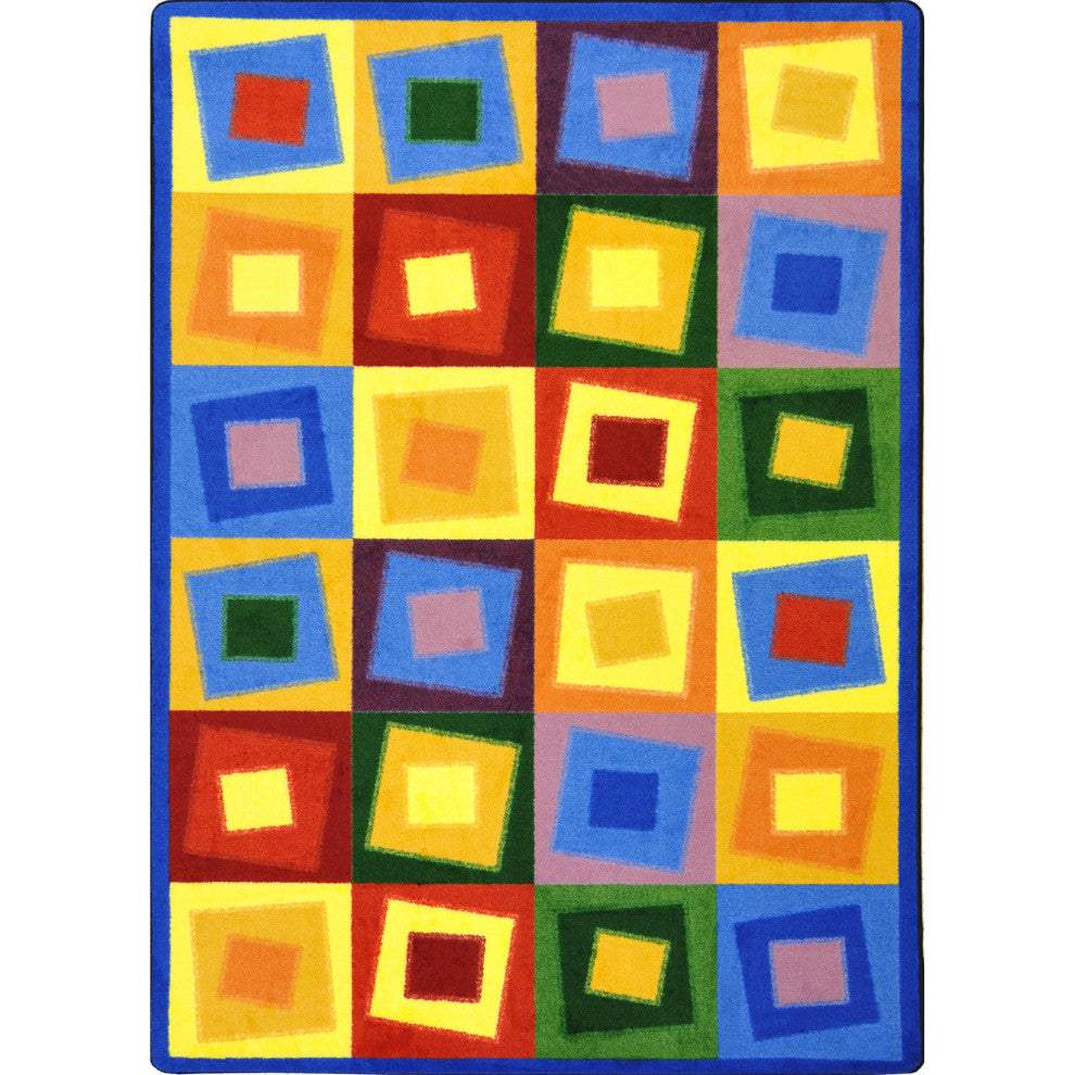 Kid Essentials Rug, Off Balance, Brights, 5'4"x7'8"