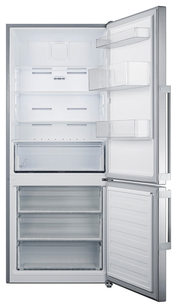 Summit FFBF283 28"W 14 Cu. Ft. Energy Star Certified Bottom - Stainless Steel