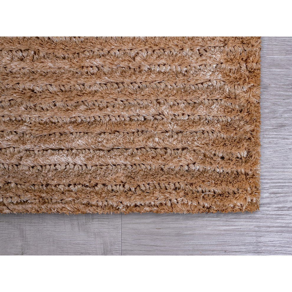 5" x 7" Beige Modern Shimmery Area Rug