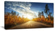 Road in Fall Forest Panorama, Landscape Canvas Art Print, 40x20