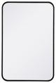 Ellis Soft Corner Metal Rectangular Mirror, Black, 20"x30"