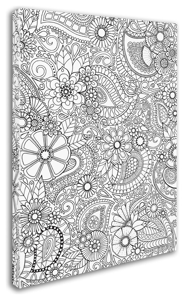 Hello Angel ''Paisley Blooms'' Canvas Art, 47x35