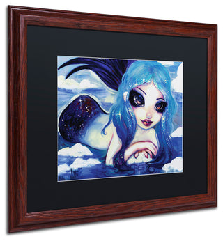 Natasha Wescoat 'Ice Mermaid' Art, Wood Frame, Black Mat, 20x16
