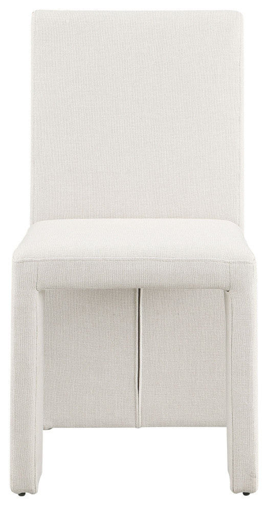Benson Upholstered Dining Chair, Cream, Linen Texured Fabric