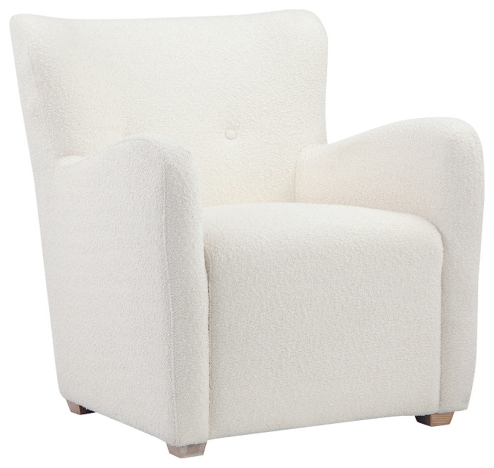 Harlow Lounge Chair Boucle White