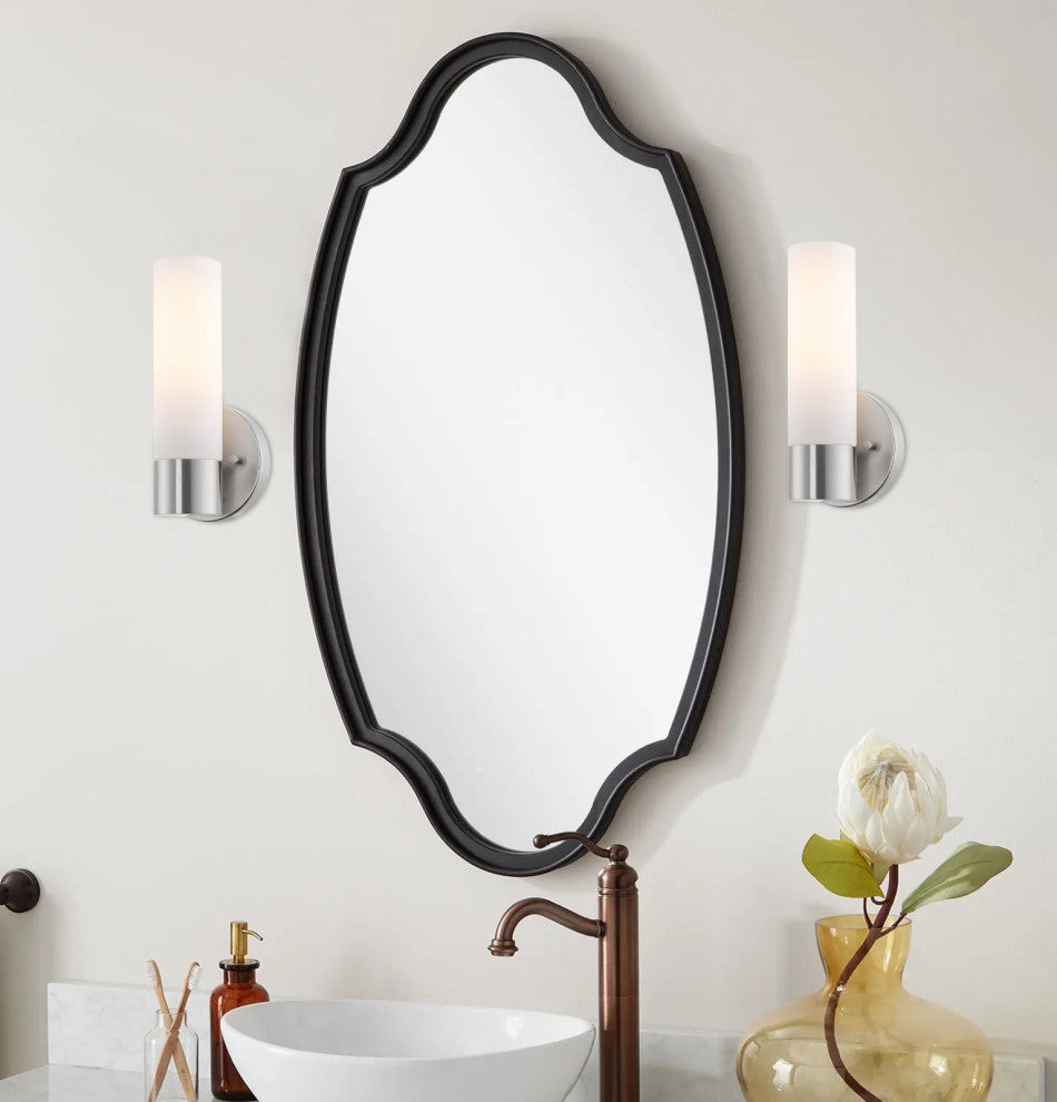 Kira Home Sol 10" Wall Sconce, Frosted Glass Shade, for Bathroom/, (2)