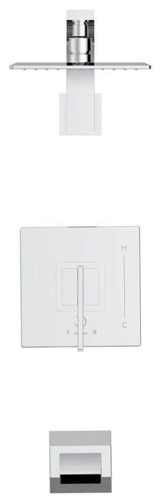 Sirius Tub & Shower Trim Kit Diverter on Valve 1.75gpm, Chrome