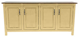 80" Modern Sideboard Buffet, Cupola Yellow