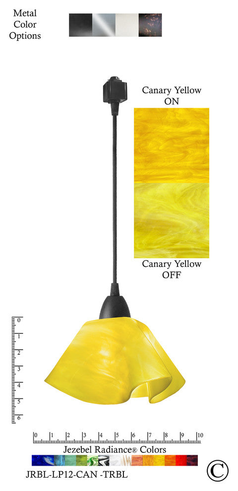 Jezebel Radiance Lily Track Light, Small, Canary Yellow
