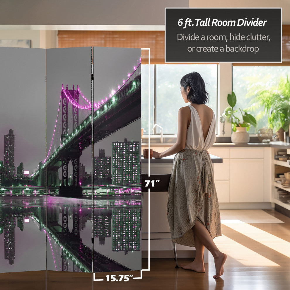 6' Tall New York State of Mind Room Divider