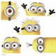 Despicable Me 3 Peeking Minions Giant Peel and Stick Wall Decals, 5-Piece