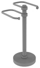 Free Standing Two Arm Guest Towel Holder, Matte Gray