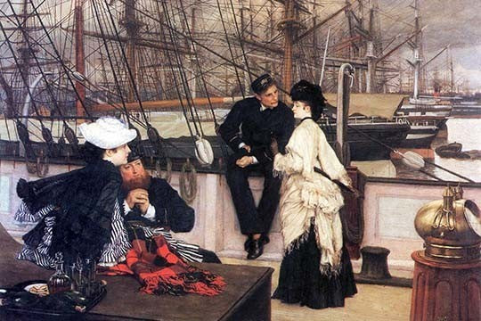 The Captain and His Girl - Gallery Wrapped Canvas Art 28" x 42"