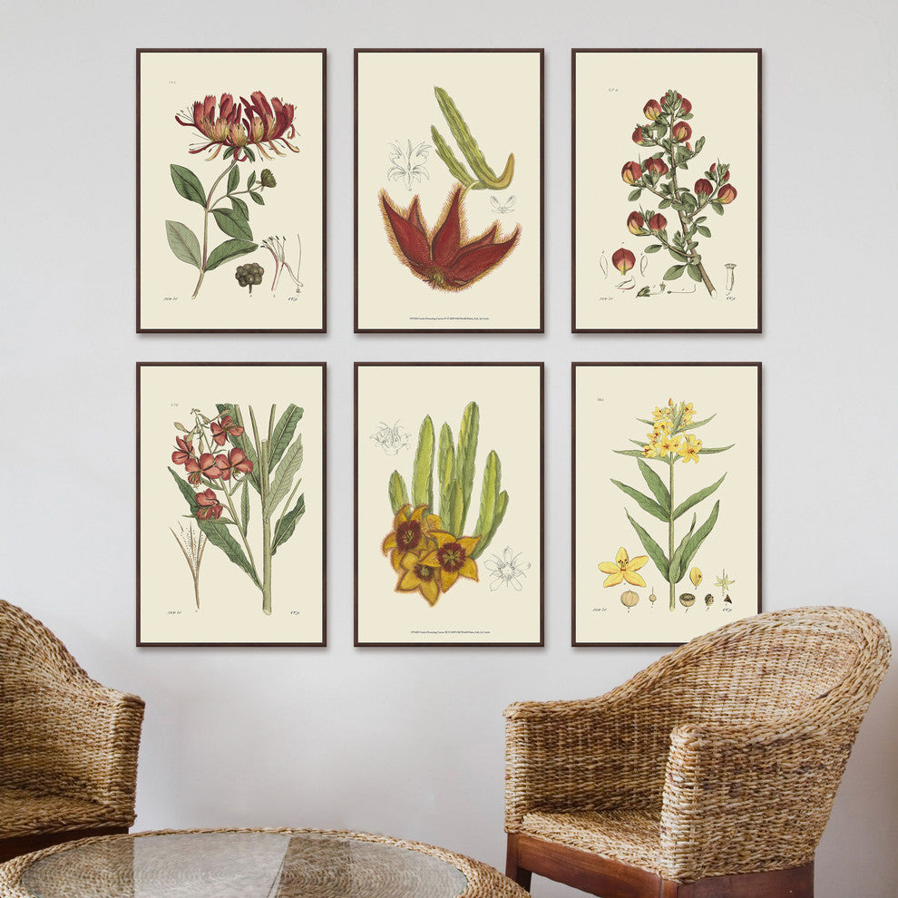 Autumn Blooms Hexaptych, 48x48